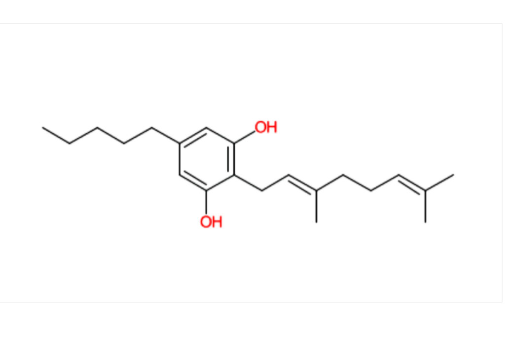 Cannabigerol CBG - Chemical Structure.